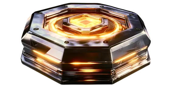 A glowing hexagonal core, the Necter runtime
